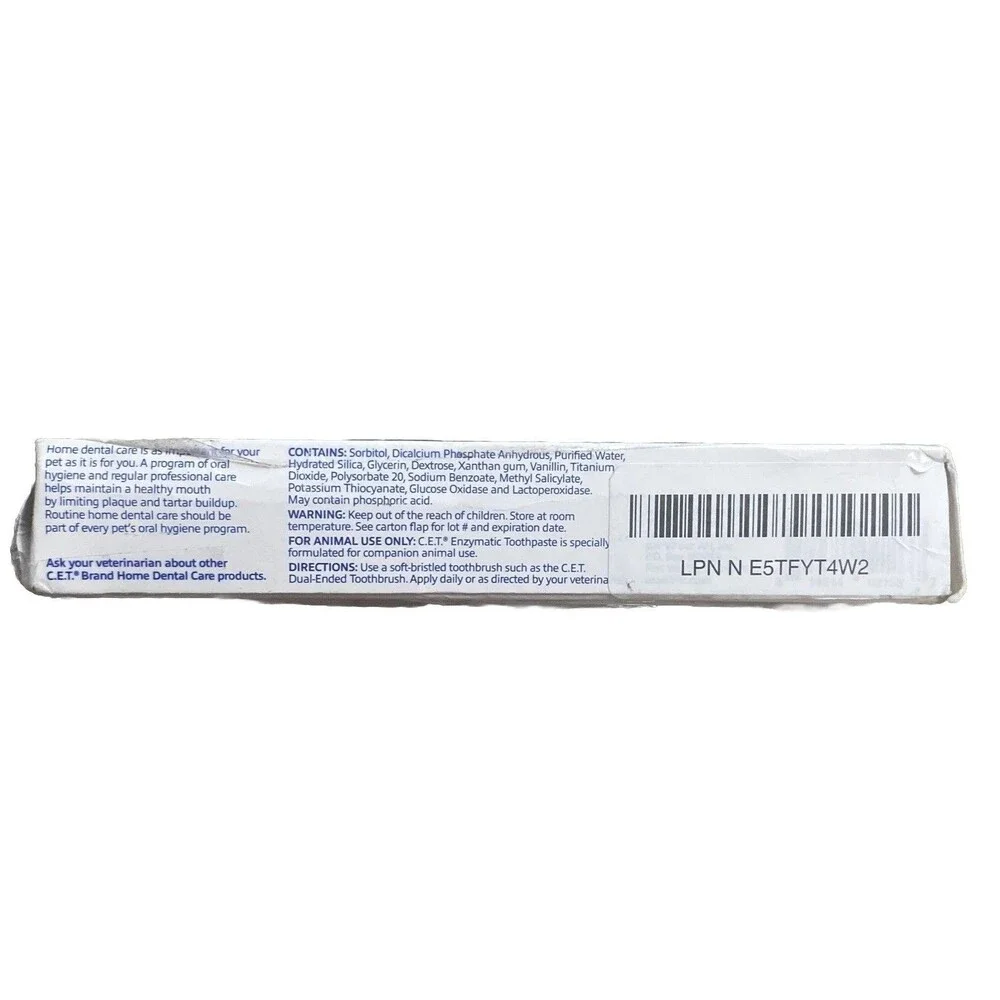 C.E.T. Enzymatic Toothpaste Eliminates Bad Breath Removing Plaque Tartar 2.5 Oz